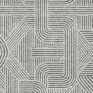 Homeroots 3' Artichoke Green And Ivory Abstract Washable Area Rug For Indoor And Outdoor Spaces, Durable Style 9' X 12' Polyester 594939