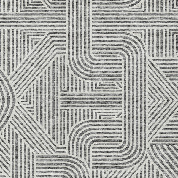 Homeroots 3' Artichoke Green And Ivory Abstract Washable Area Rug For Indoor And Outdoor Spaces, Durable Style 9' X 12' Polyester 594939