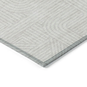 Homeroots 3' Artichoke Green And Ivory Abstract Washable Area Rug For Indoor And Outdoor Spaces, Durable Style 5' X 8' Polyester 594942