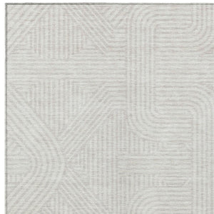 Homeroots 3' Artichoke Green And Ivory Abstract Washable Area Rug For Indoor And Outdoor Spaces, Durable Style 8' X 10' Polyester 594944