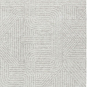Homeroots 3' Artichoke Green And Ivory Abstract Washable Area Rug For Indoor And Outdoor Spaces, Durable Style 10' X 14' Polyester 594946