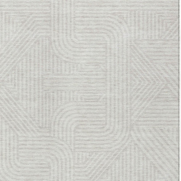 Homeroots 3' Artichoke Green And Ivory Abstract Washable Area Rug For Indoor And Outdoor Spaces, Durable Style 10' X 14' Polyester 594946