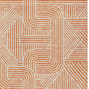 Homeroots 3' Artichoke Green And Ivory Abstract Washable Area Rug For Indoor And Outdoor Spaces, Durable Style 3' X 5' Polyester 594947