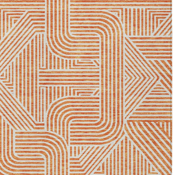 Homeroots 3' Artichoke Green And Ivory Abstract Washable Area Rug For Indoor And Outdoor Spaces, Durable Style 3' X 5' Polyester 594947