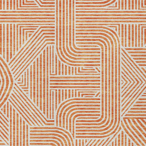 Homeroots 3' Artichoke Green And Ivory Abstract Washable Area Rug For Indoor And Outdoor Spaces, Durable Style 8' X 10' Polyester 594950