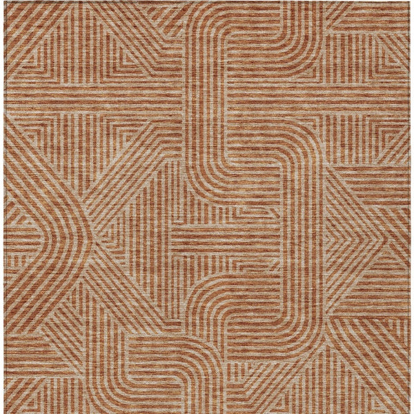 Homeroots 3' Artichoke Green And Ivory Abstract Washable Area Rug For Indoor And Outdoor Spaces, Durable Style 5' X 8' Polyester 594966