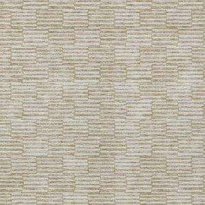 Homeroots 3' Stylish Beige And Ivory Geometric Washable Area Rug For Indoor And Outdoor Spaces, Durable Design 5' X 8' Polyester 594972