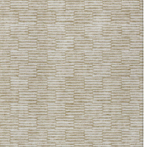 HomeRoots 5' Beige and Ivory Geometric Indoor Outdoor Rug - Washable, Durable, and Stylish for Any Space 8' X 10' 594974