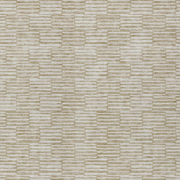 Homeroots 3' Stylish Beige And Ivory Geometric Washable Area Rug For Indoor And Outdoor Spaces, Durable Design 10' X 14' Polyester 594976