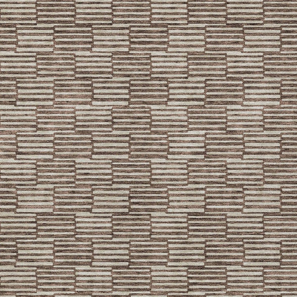 Homeroots 3' Stylish Beige And Ivory Geometric Washable Area Rug For Indoor And Outdoor Spaces, Durable Design 8' X 10' Polyester 594986