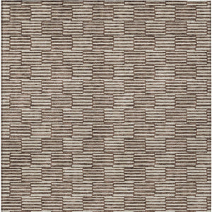HomeRoots 5' Stylish Brown and Beige Geometric Area Rug - Durable, Washable for Indoor and Outdoor Spaces 10' X 14' 594988