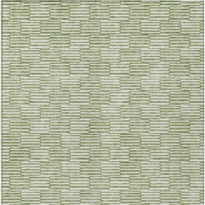 HomeRoots 5' Geometric Green and Ivory Washable Area Rug for Indoor and Outdoor Style and Durability 10' X 14' 594994
