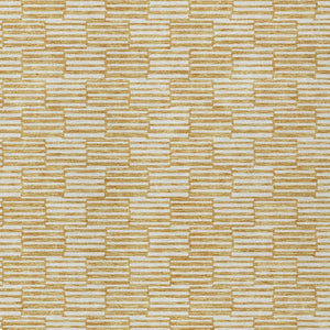 Homeroots 3' Stylish Beige And Ivory Geometric Washable Area Rug For Indoor And Outdoor Spaces, Durable Design 3' X 5' Polyester 594995