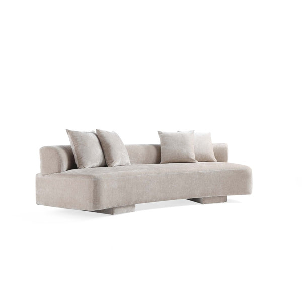 English Elm Verandah 112" Chenille Sofa In Soft Beige - Stylish, Durable Comfort For Living Rooms & Lounges! B365P398111-GIGA