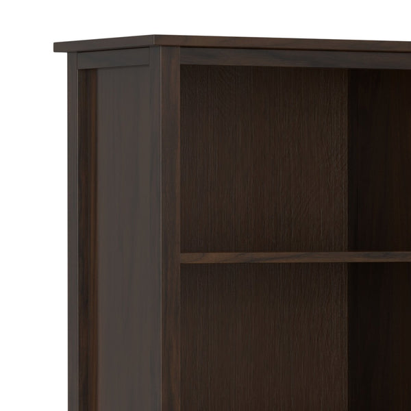 English Elm Warm Shaker 5 Shelf Bookcase Brown Pine - Handcrafted Tobacco Finish, Adjustable Shelves, 72" H Functional Style B136P238625