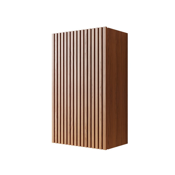 English Elm Mitch Wall Mounted Narrow Bathroom Cabinet Oak Woodgrain French Groove Door Storage W2615P376561