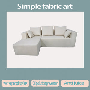 English Elm Combination Linen Sectional Sofa Bed Modular Left Corner Design for Living Rooms W3064S00003