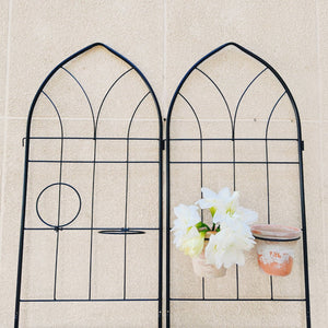 English Elm 4 Pack Powder-coated Steel Garden Trellises Rustproof Climbing Plant Support Panels W158681138