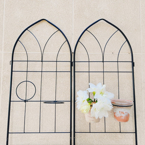 English Elm 4 Pack Powder-coated Steel Garden Trellises Rustproof Climbing Plant Support Panels W158681138