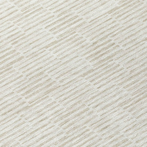 Homeroots 3' Stylish Beige And Ivory Geometric Washable Area Rug For Indoor And Outdoor Spaces, Durable Design 8' Round Polyester 595009