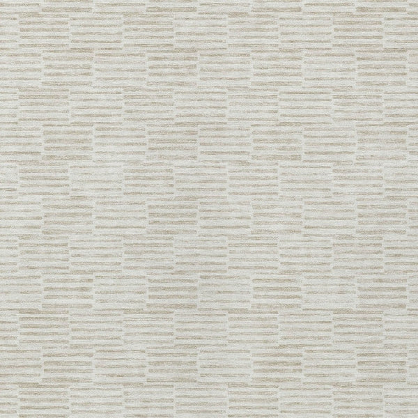 Homeroots 3' Stylish Beige And Ivory Geometric Washable Area Rug For Indoor And Outdoor Spaces, Durable Design 9' X 12' Polyester 595011