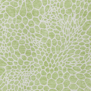 Homeroots 3' Artichoke Green Geometric Indoor Outdoor Area Rug - Stylish, Washable, Durable, And Versatile 5' X 8' Polyester 595044
