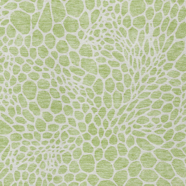 Homeroots 3' Artichoke Green Geometric Indoor Outdoor Area Rug - Stylish, Washable, Durable, And Versatile 9' X 12' Polyester 595047