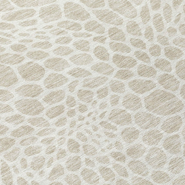 Homeroots 3' Artichoke Green Geometric Indoor Outdoor Area Rug - Stylish, Washable, Durable, And Versatile 8' Round Polyester 595051