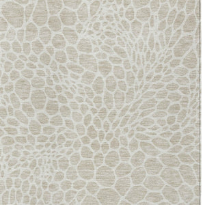 Homeroots 3' Artichoke Green Geometric Indoor Outdoor Area Rug - Stylish, Washable, Durable, And Versatile 9' X 12' Polyester 595053