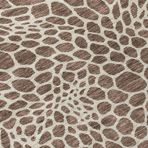 Homeroots 3' Artichoke Green Geometric Indoor Outdoor Area Rug - Stylish, Washable, Durable, And Versatile 8' Round Polyester 595063