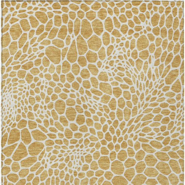 Homeroots 3' Artichoke Green Geometric Indoor Outdoor Area Rug - Stylish, Washable, Durable, And Versatile 8' X 10' Polyester 595070