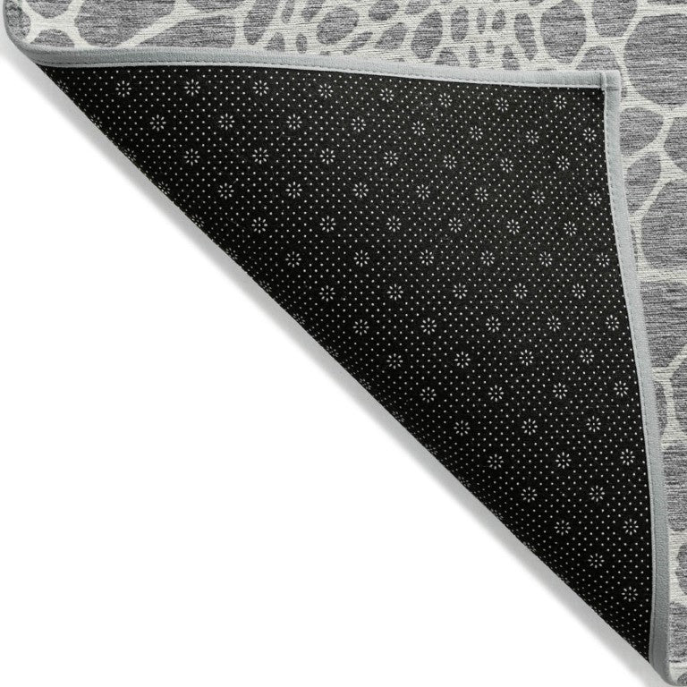 HomeRoots Washable Geometric Polyester Area Rug for Indoor Outdoor Patios Stain Resistant Durable Style 9' x 12' 595077