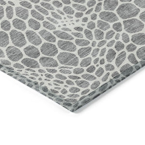 Washable Geometric Polyester Area Rug for Indoor Outdoor Patios Stain Resistant Durable Style