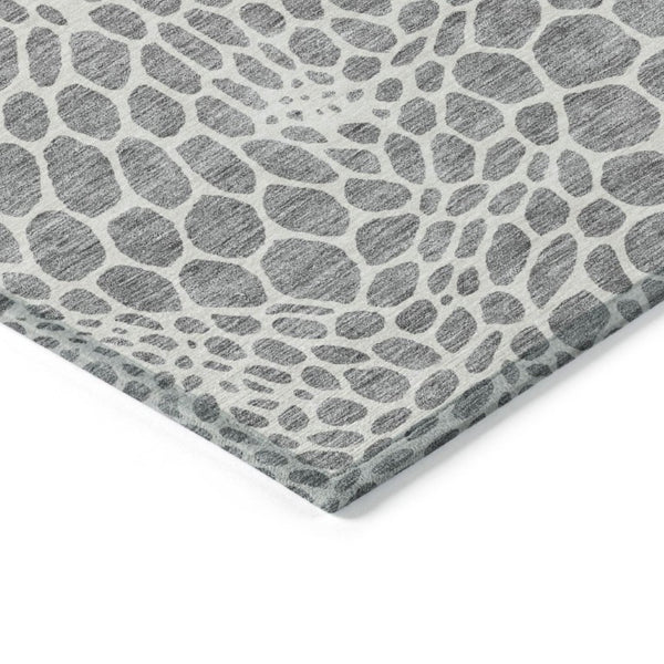 Washable Geometric Polyester Area Rug for Indoor Outdoor Patios Stain Resistant Durable Style
