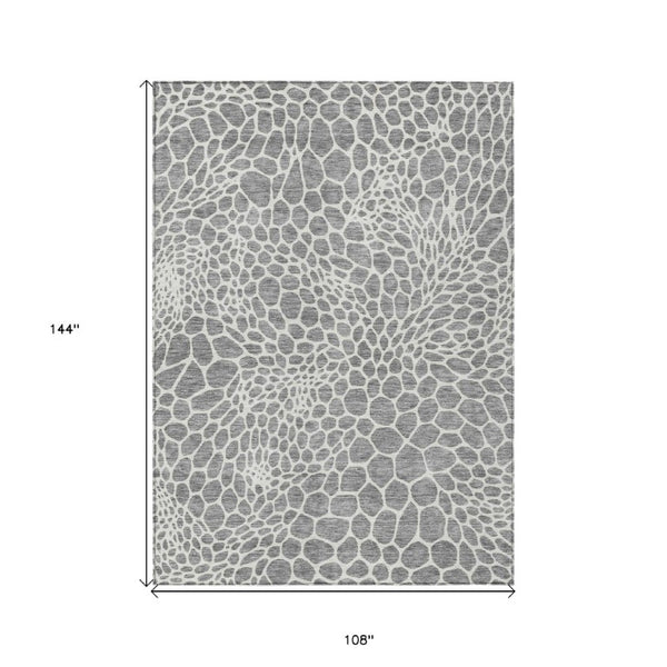 Washable Geometric Polyester Area Rug for Indoor Outdoor Patios Stain Resistant Durable Style