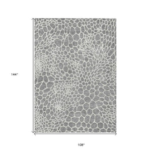 Homeroots 3' Artichoke Green Geometric Indoor Outdoor Area Rug - Stylish, Washable, Durable, And Versatile 9' X 12' Polyester 595077