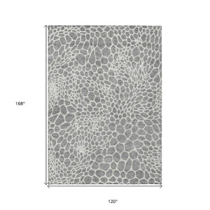 Homeroots 3' Artichoke Green Geometric Indoor Outdoor Area Rug - Stylish, Washable, Durable, And Versatile 10' X 14' Polyester 595078