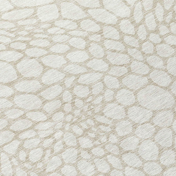 Homeroots 3' Artichoke Green Geometric Indoor Outdoor Area Rug - Stylish, Washable, Durable, And Versatile 8' Round Polyester 595081