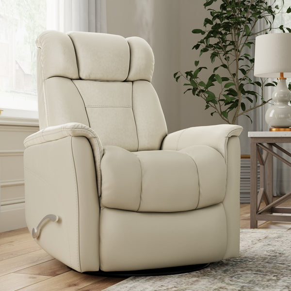 English Elm Global Home Swivel Glider Recliner - Faux Leather Comfort With Adjustable Headrest & Footrest B339P323110