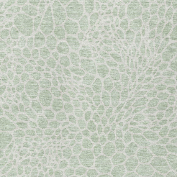 Homeroots 3' Artichoke Green Geometric Indoor Outdoor Area Rug - Stylish, Washable, Durable, And Versatile 3' X 5' Polyester 595091