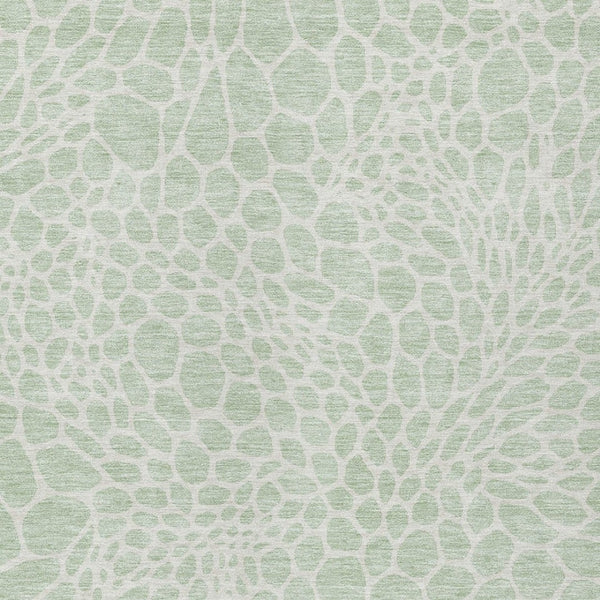 Homeroots 3' Artichoke Green Geometric Indoor Outdoor Area Rug - Stylish, Washable, Durable, And Versatile 5' X 8' Polyester 595092