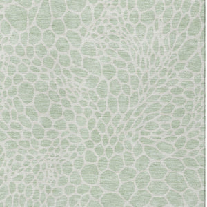 Homeroots 3' Artichoke Green Geometric Indoor Outdoor Area Rug - Stylish, Washable, Durable, And Versatile 9' X 12' Polyester 595095