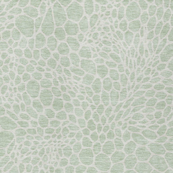 Homeroots 3' Artichoke Green Geometric Indoor Outdoor Area Rug - Stylish, Washable, Durable, And Versatile 10' X 14' Polyester 595096
