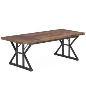 English Elm Woodgrain Walnut Look Bar Height Table with Hexagonal Base for Home Loft Dining T3971P450732