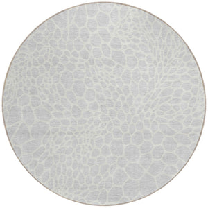 Homeroots 3' Artichoke Green Geometric Indoor Outdoor Area Rug - Stylish, Washable, Durable, And Versatile 8' Round Polyester 595117