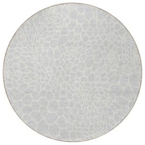 Homeroots 3' Artichoke Green Geometric Indoor Outdoor Area Rug - Stylish, Washable, Durable, And Versatile 8' Round Polyester 595117