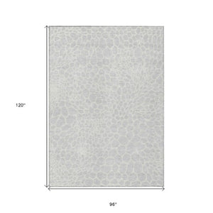 Homeroots 3' Artichoke Green Geometric Indoor Outdoor Area Rug - Stylish, Washable, Durable, And Versatile 8' X 10' Polyester 595118