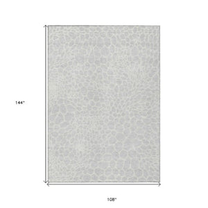 Homeroots 3' Artichoke Green Geometric Indoor Outdoor Area Rug - Stylish, Washable, Durable, And Versatile 9' X 12' Polyester 595119