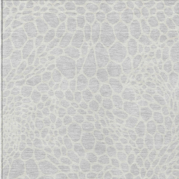 Homeroots 3' Artichoke Green Geometric Indoor Outdoor Area Rug - Stylish, Washable, Durable, And Versatile 9' X 12' Polyester 595119