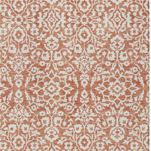 Homeroots 3' Beige And Ivory Damask Washable Indoor Outdoor Area Rug - Stylish, Durable, And Easy To Clean 9' X 12' Polyester 595131